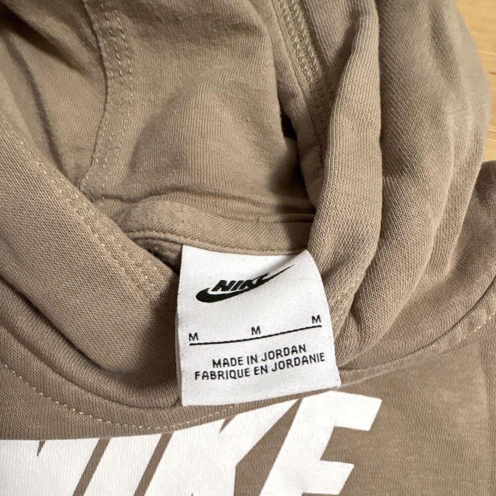 Nike Boy’s Beige Fleece Pullover Hoodie Pocket Size M - Picture 6 of 8